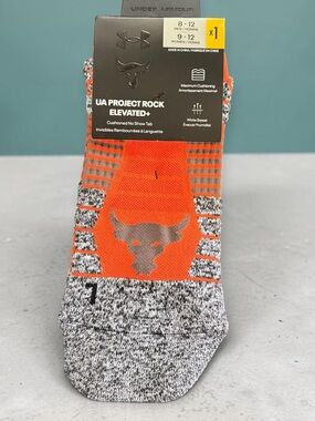 Under Armour UA Project Rock Elevated+ Men’s No-Show Socks 🧦 Rogue Orange
